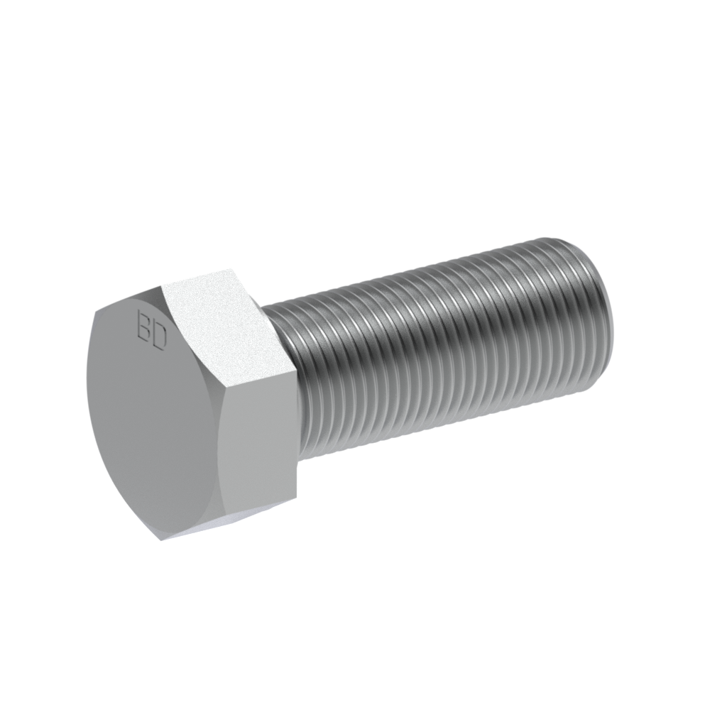 Metric DIN A2 stainless steel hex head screw