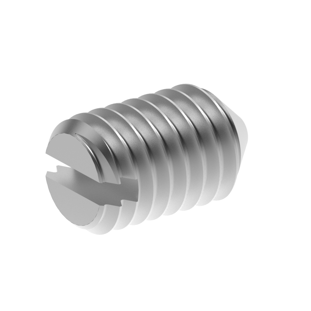 Metric DIN Cone Point Slotted Set Screws