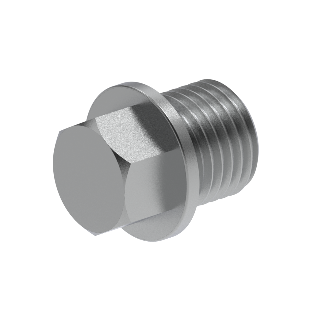 Metric DIN Steel Flanged Hex Head Plug