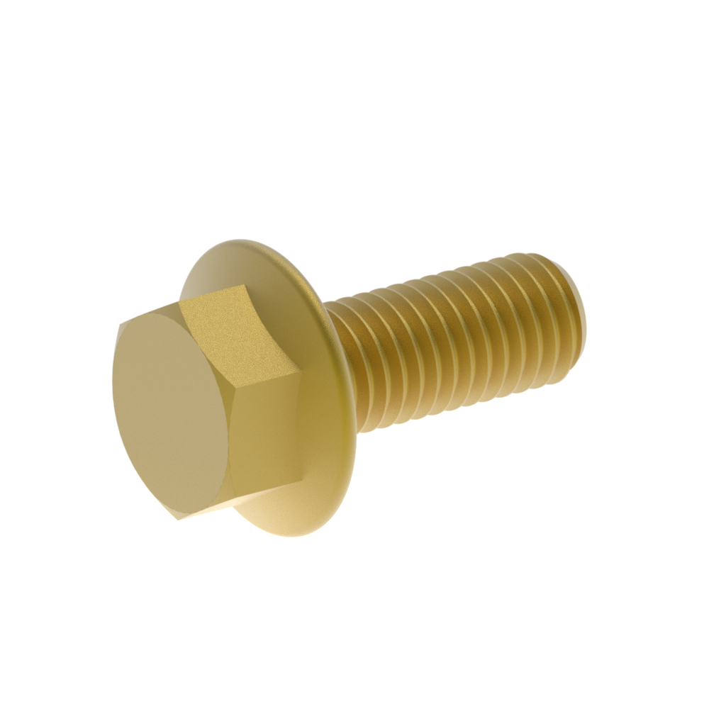 Metric DIN Zinc-Yellow 10.9 Hex Flange Screw